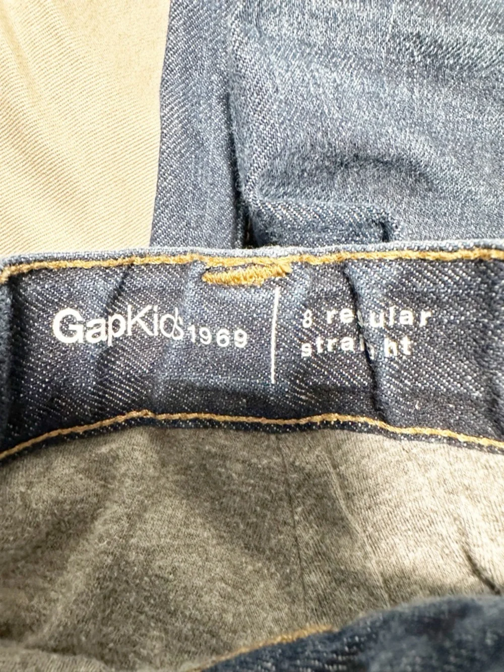 Gap Kids 1969 Boys Straight Leg Lined Jeans - Medium Wash - Size 8 Regular